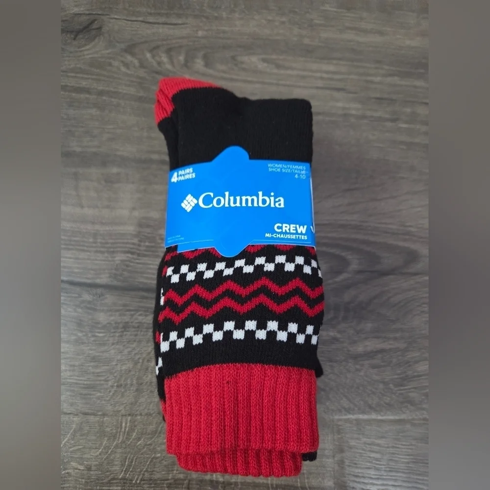 Women's Columbia Moisture Control Socks 4pk NEW
